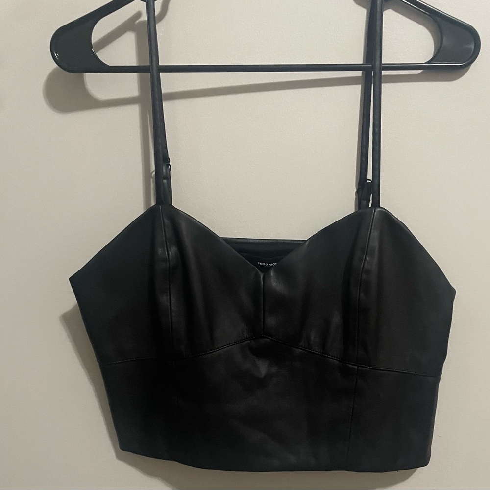 Faux Leather crop